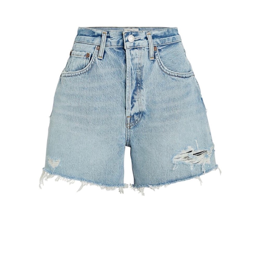 AGOLDE Riley High Rise Slim Leg Shorts - Picture 4 of 12